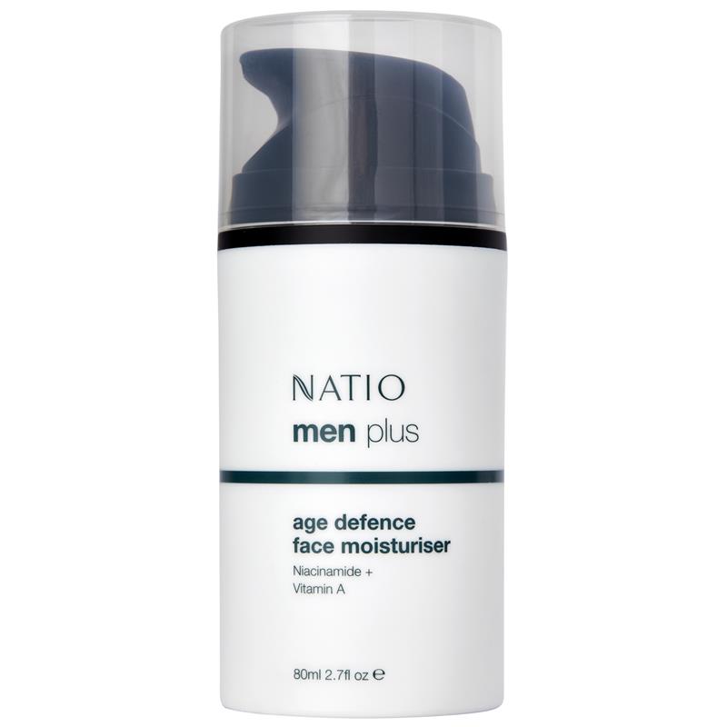 ナティオ NATIO メン プラス エイジ ディフェンス フェイスモイスチャライザー 80ml メンズ用 乳液 保湿 ナイアシンアミド スキンケア