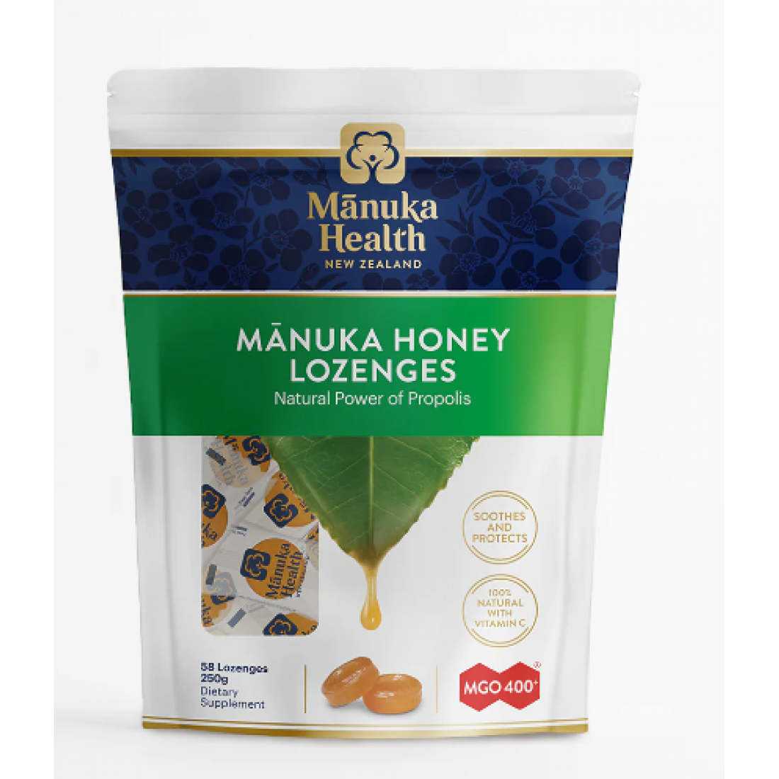 Manuka Honey Lozenge Drops Eucalyptus & Peppermint 15 Pack
