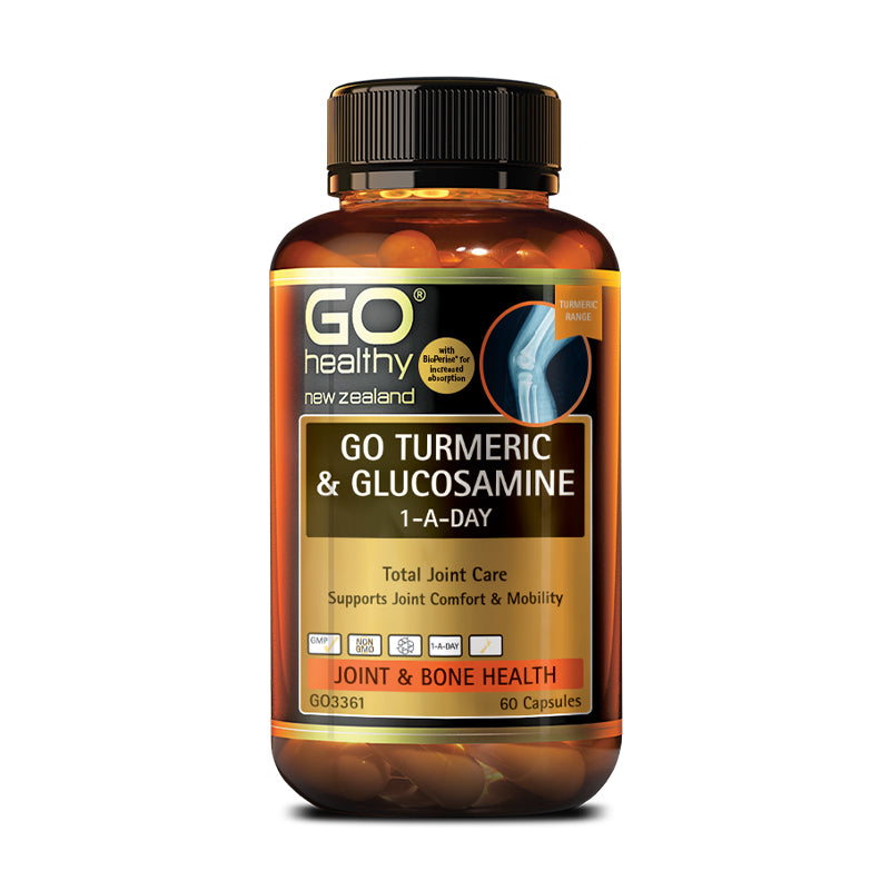 Turmeric + Glucosamine 1ADay (60 Capsules) - Daily Joint Mobility Support
