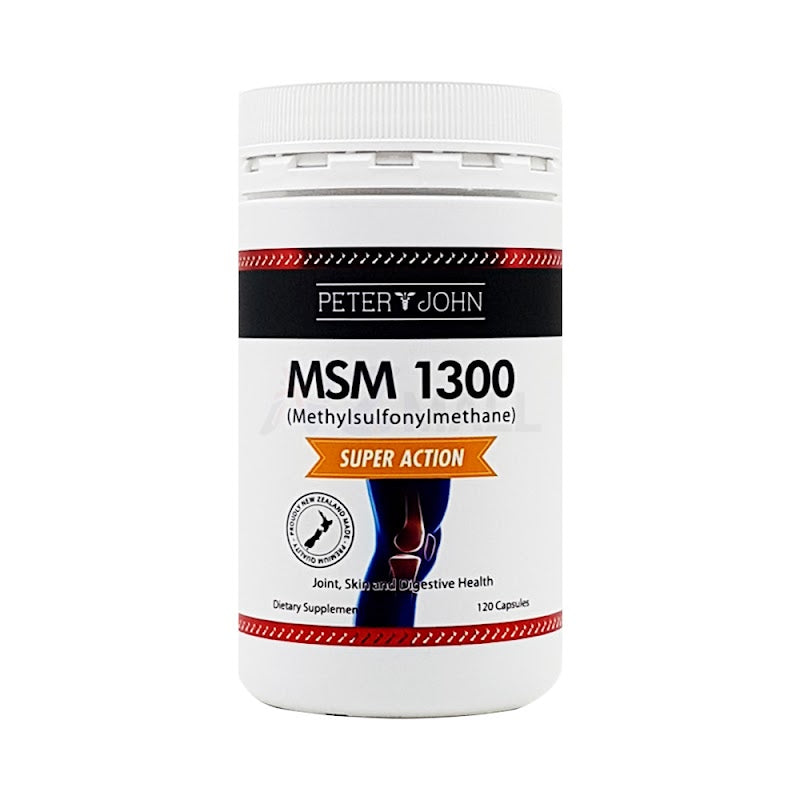 MSM 1300mg - 日々の快適さと活動性をサポート (120粒)