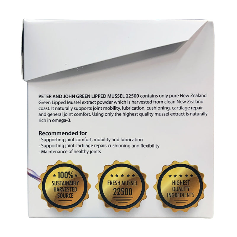 Green Lipped Mussel Extract 22500mg (60 Capsules) - Mobility Support
