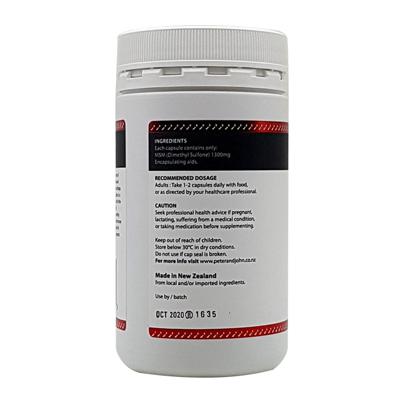 MSM 1300mg - 日々の快適さと活動性をサポート (120粒)