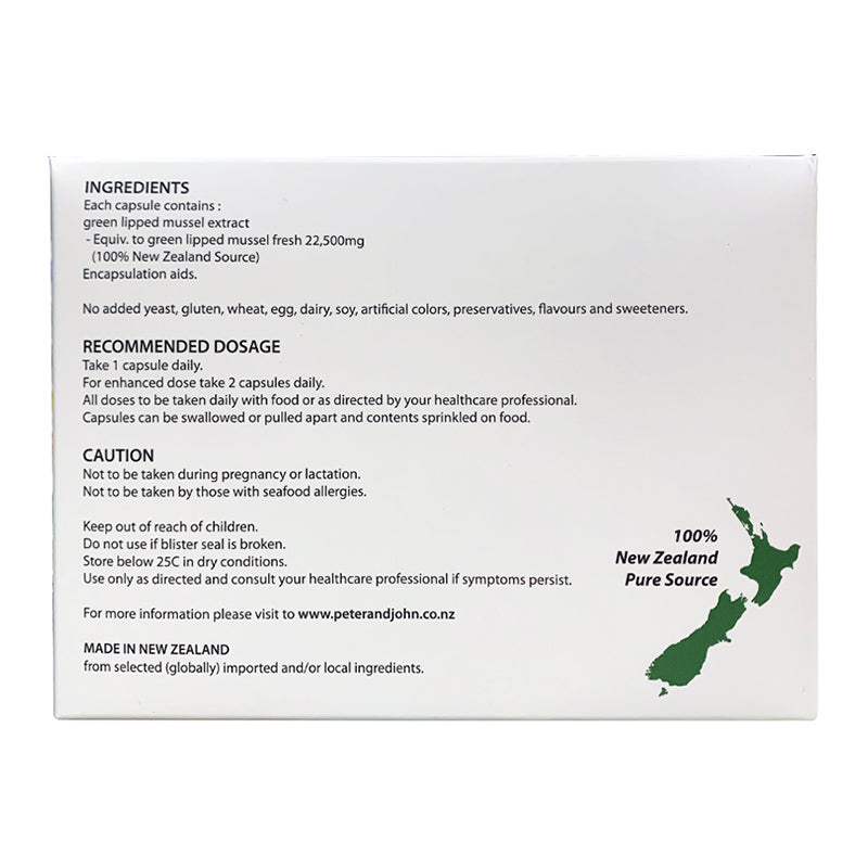 Green Lipped Mussel Extract 22500mg (60 Capsules) - Mobility Support