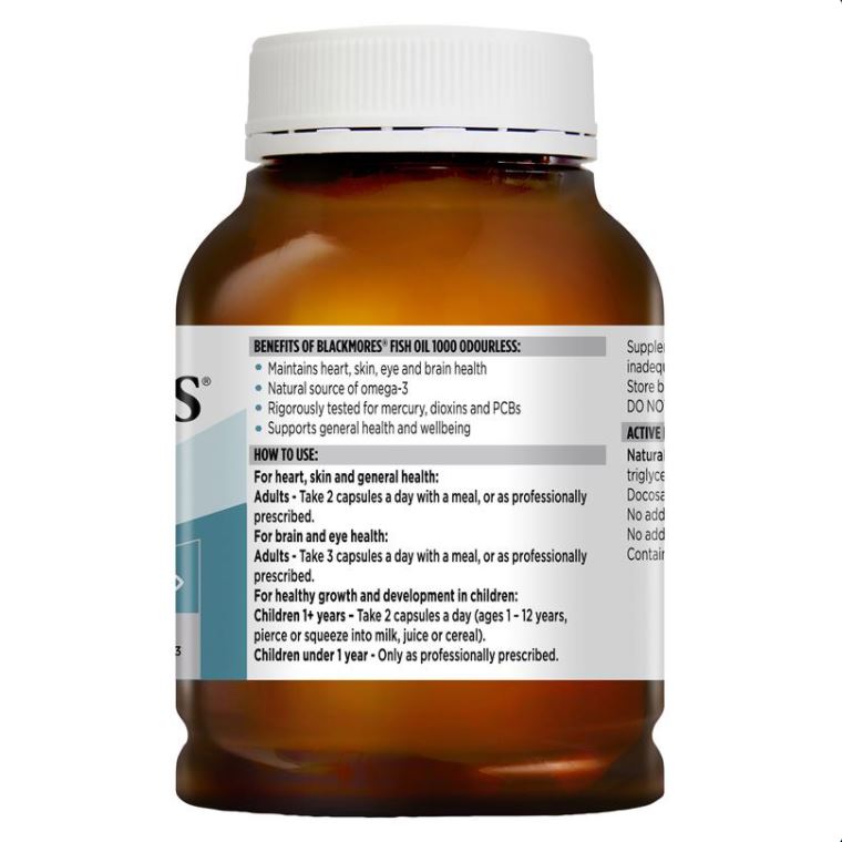 Blackmores Odourless Fish Oil 1,000mg 400 Capsules