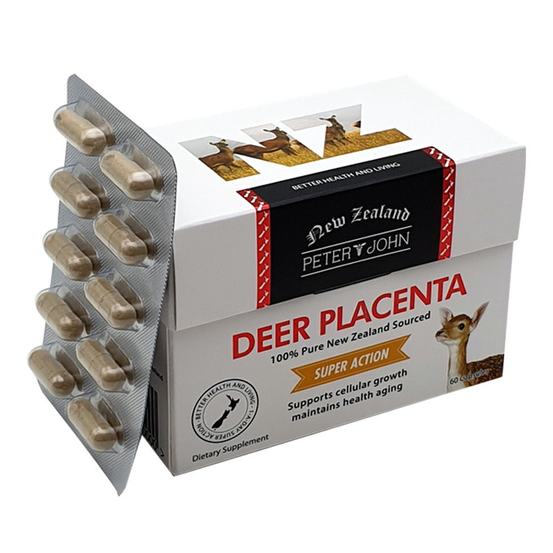 Deer Placenta Extract Capsules (60 Count) - Daily Vitality Support
