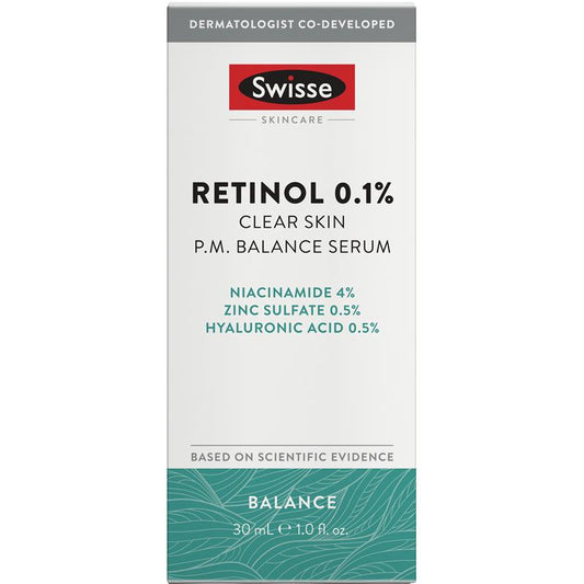 Swisse レチノール 0.1% クリアスキン P.M. バランスセラム 30ml