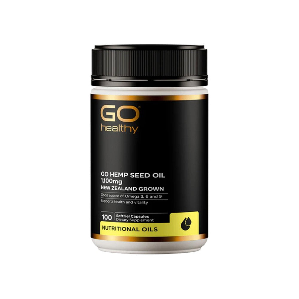 Go Healthy Hemp Seed Oil 1100mg (100 Capsules) - Daily Wellness Support