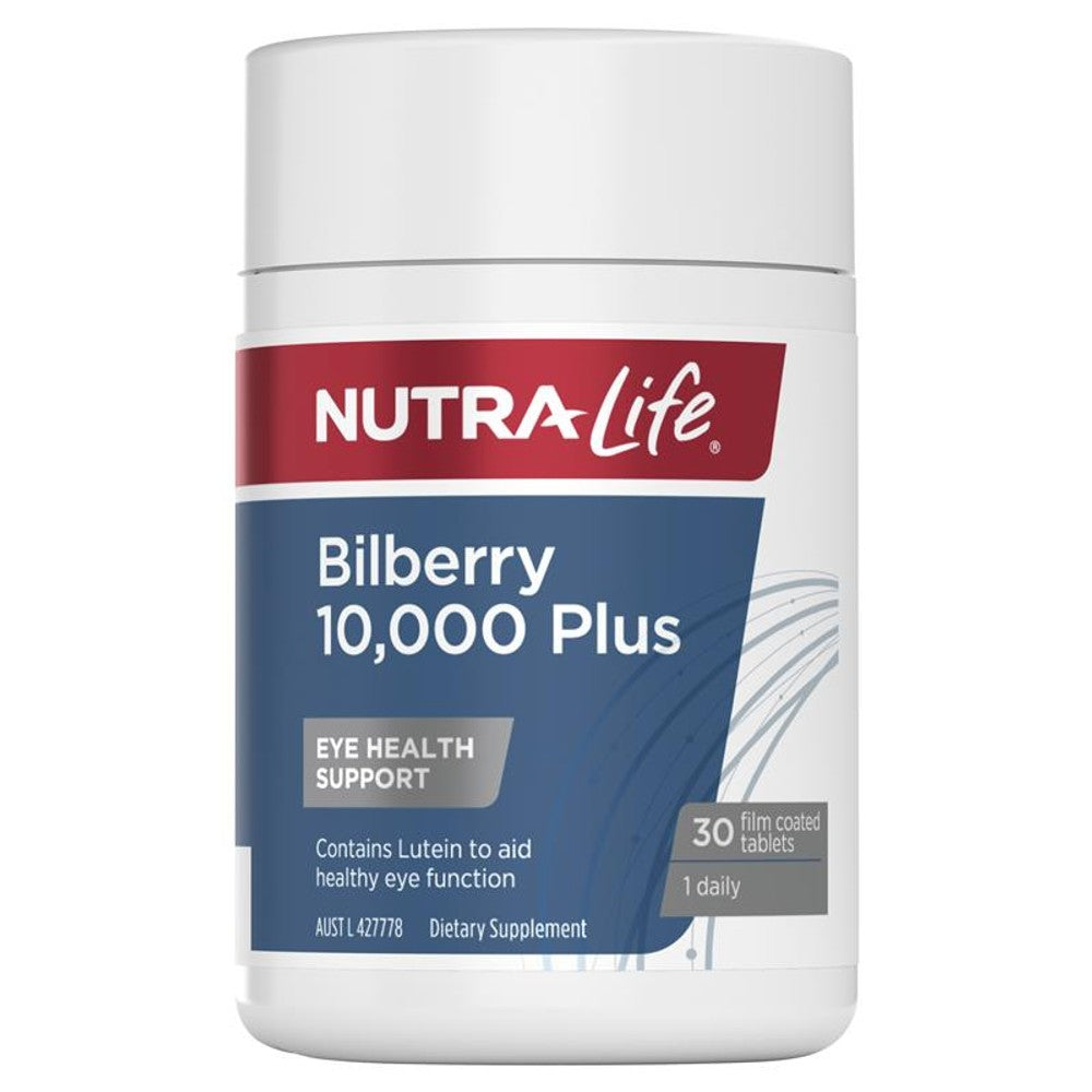 Bilberry 10,000 Plus 30 Tablets - Daily Vision Support