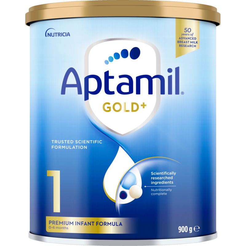 アプタミル ゴールドプラス 1 プレミアム乳児用粉ミルク 生後0〜6ヶ月用 900g