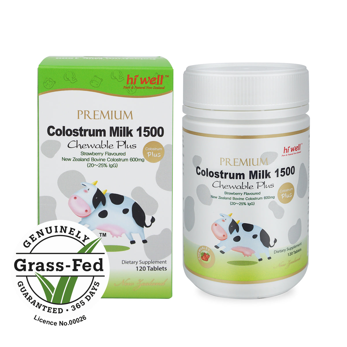 Premium Colostrum Milk 1500 120Chewable Tablets