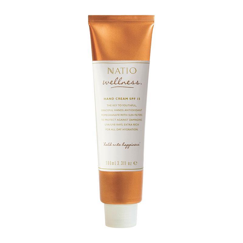 ナティオ ウェルネス ハンドクリーム SPF15+ 100ml UVケア 紫外線対策 保湿 乾燥肌 スキンケア 日焼け止め