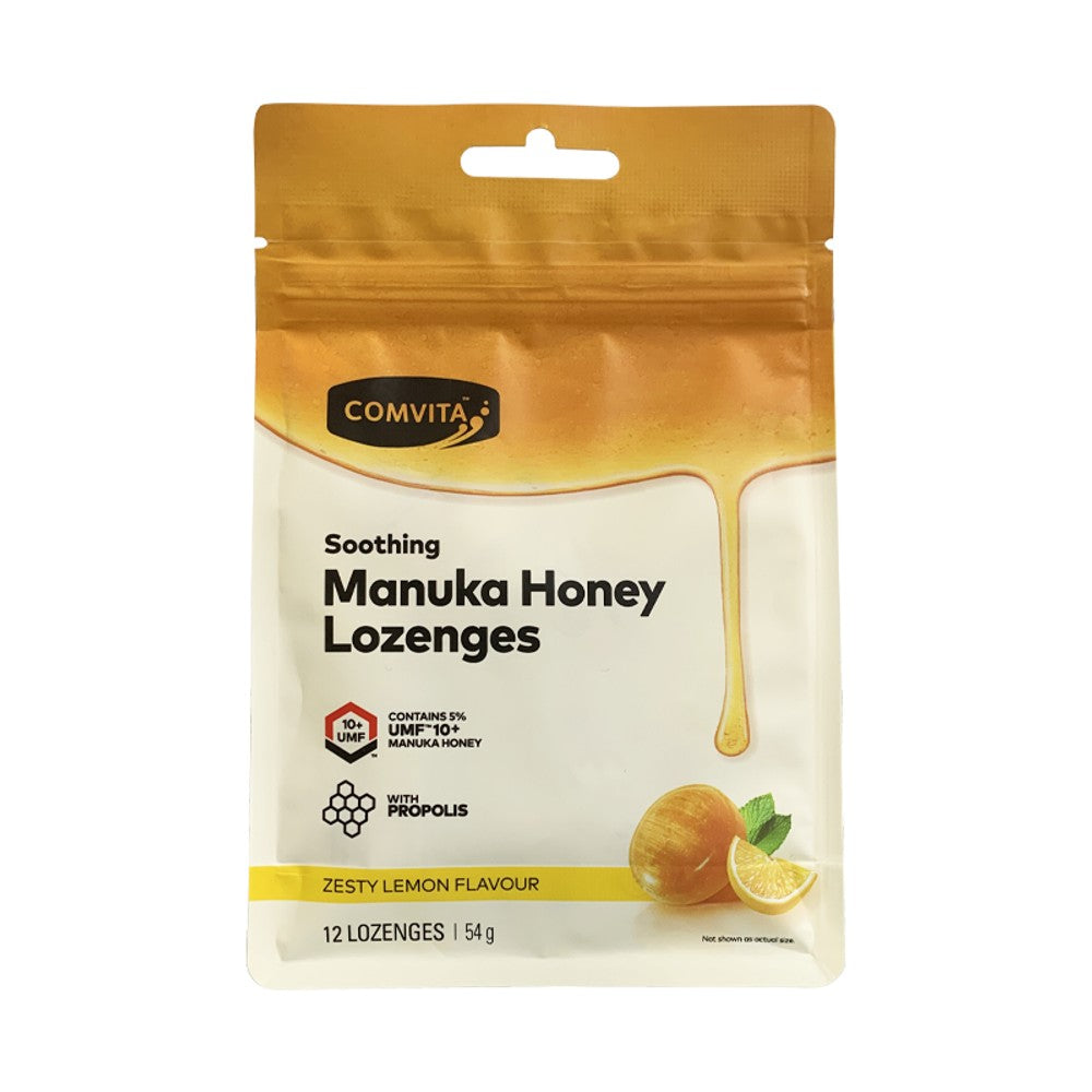 Comvita Manuka Honey Lozenges Lemon (12 Lozenges)