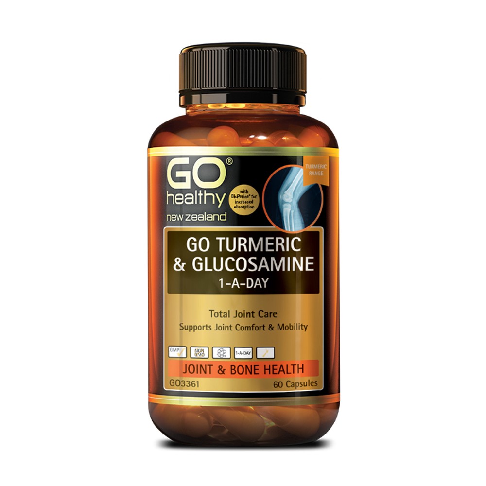 Turmeric + Glucosamine 1ADay (60 Capsules) - Daily Joint Mobility Support