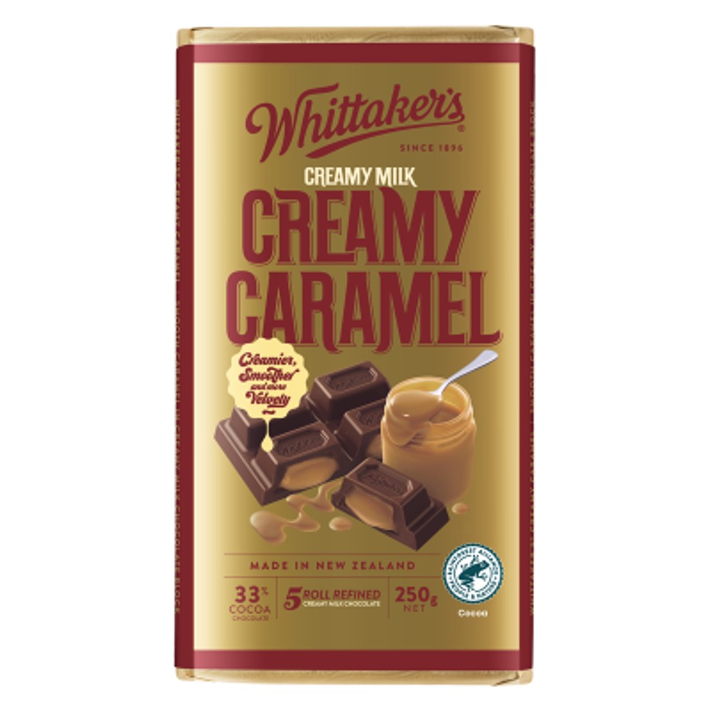 Creamy Caramel Milk Chocolate Block 250g