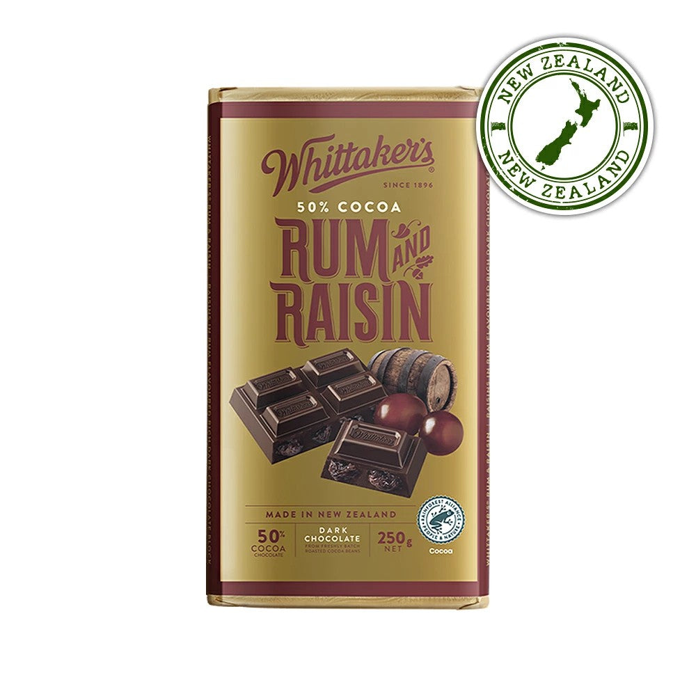 Whittakers Rum & Raisin Dark Chocolate Bar (250g)