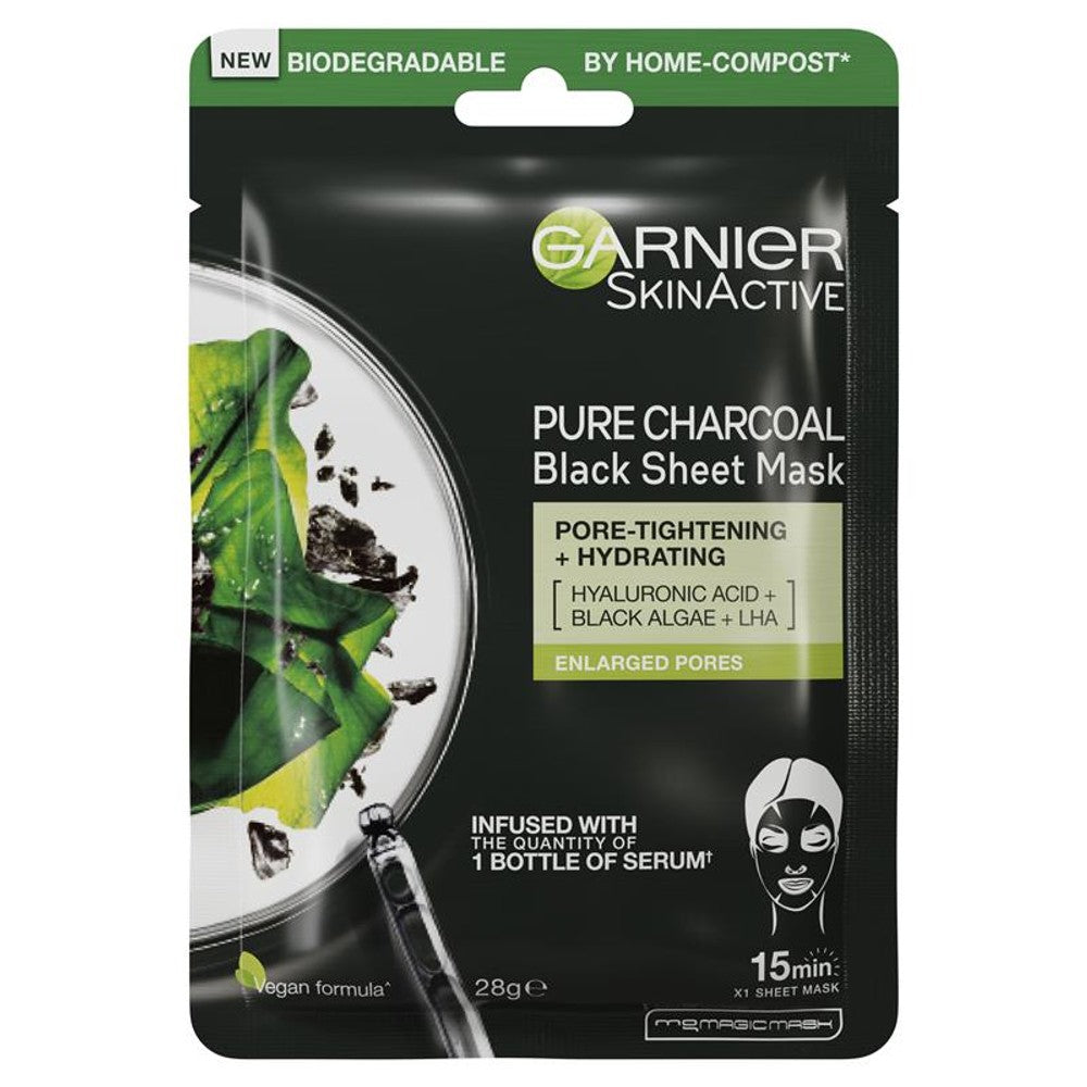 Pure Charcoal Tissue Mask with Black Algae