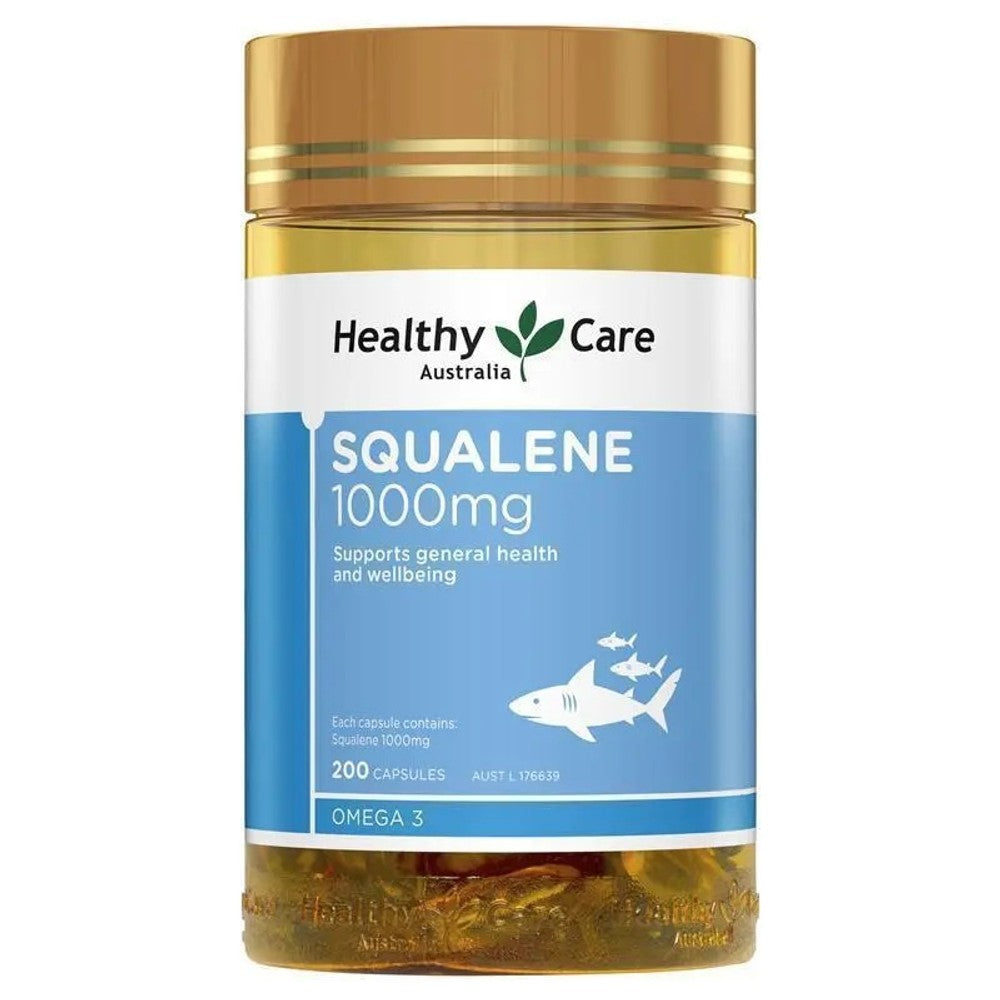 Healthy Care Squalene 1000mg (200 Capsules) - Daily Wellness Support