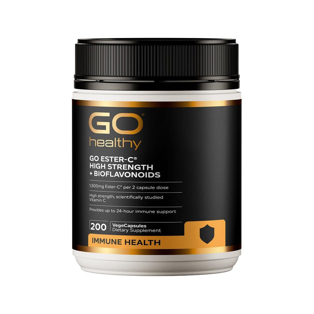 GO HEALTHY ESTER-C HIGH STRENGTH + BIOFLAVONOIDS 200CAPS