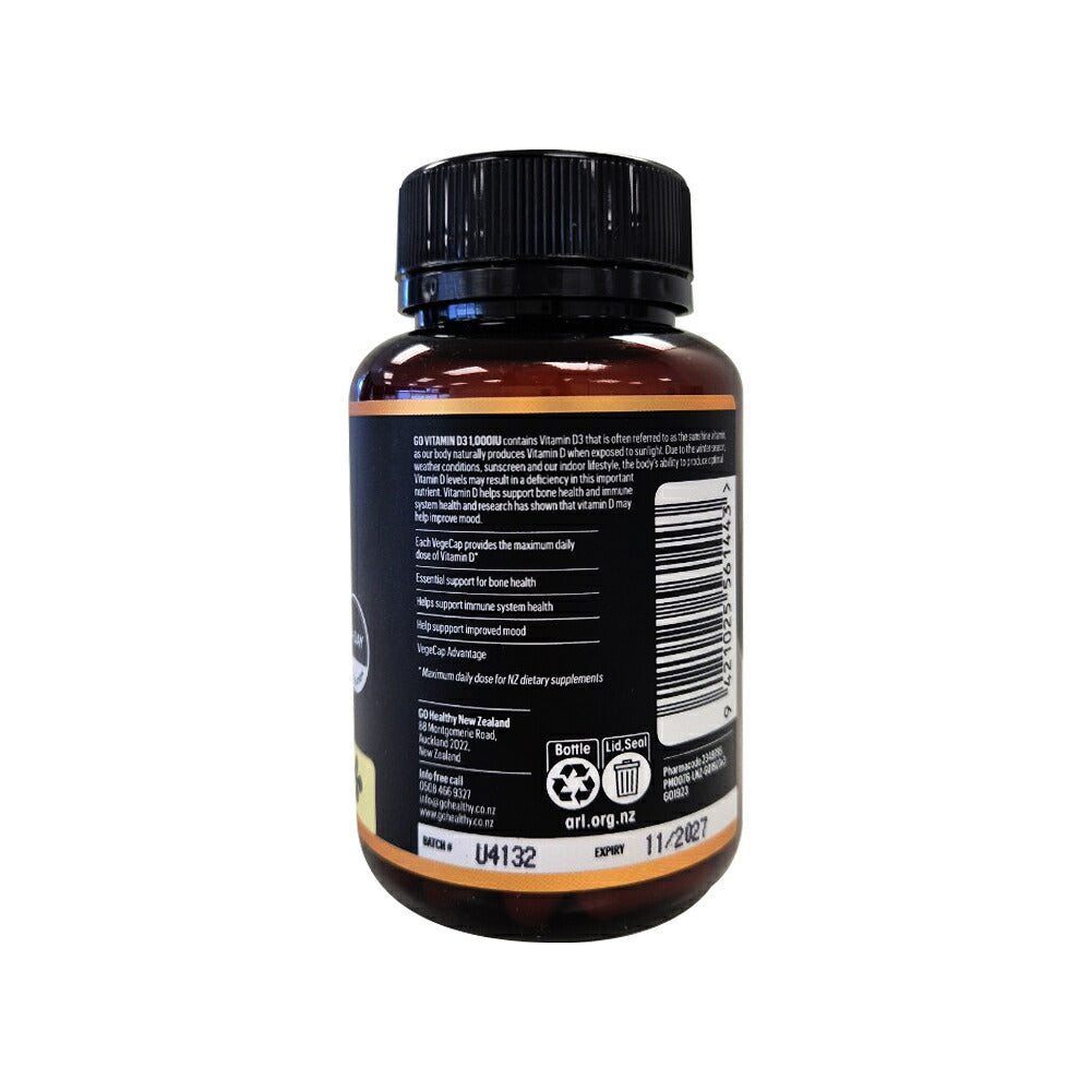 Vitamin D3 1,000IU 90 VegeCapsules