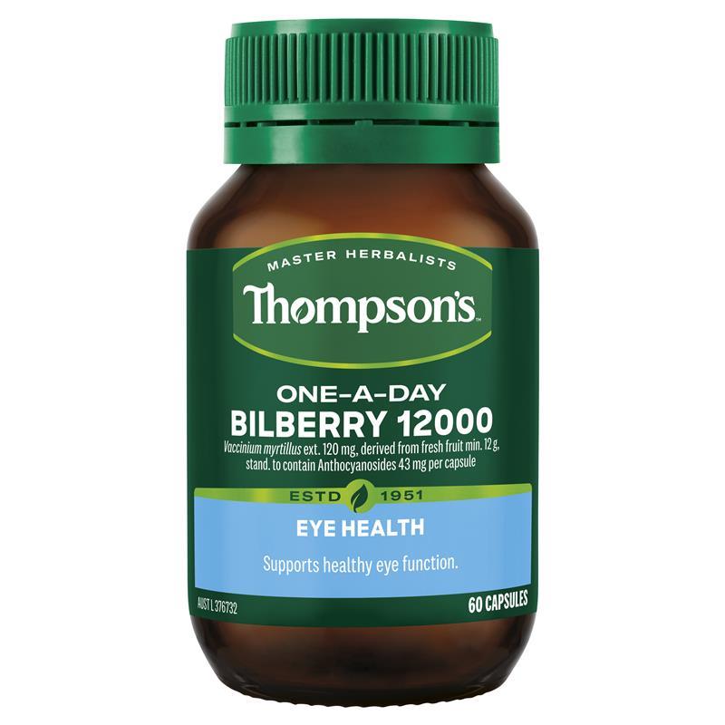 【Thompson's】ビルベリー 12000 60カプセル 